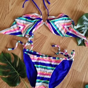 🍉MACY'S STRIPED BIKINI